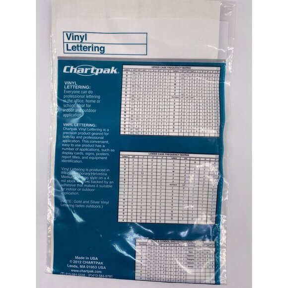 Chartpak Press-On Vinyl Numbers 1" Black Helvetica Medium 2-Pack New - Picture 5 of 7